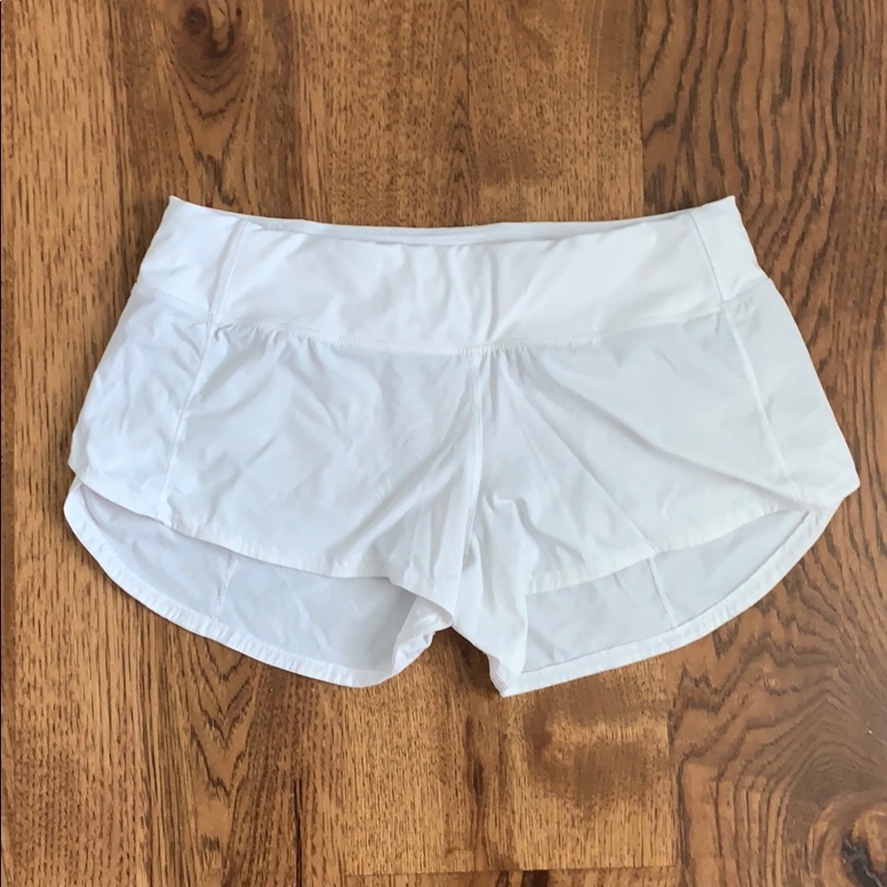 White Lululemon Shorts 2.5”